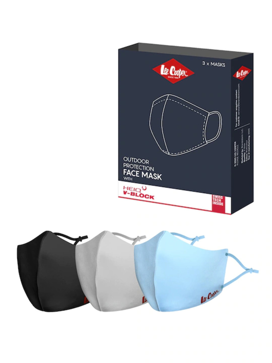 Unisex Pack Of 3 Solid Reusable Cloth Masks