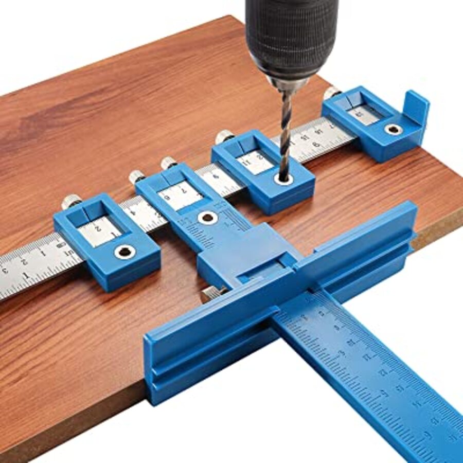 Cabinet Hardware Jig Tool - Adjustable Punch Locator Drill Template Guide